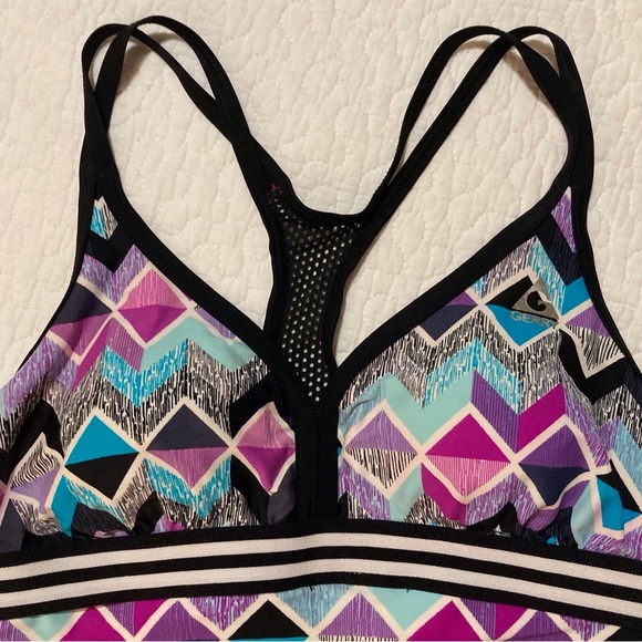 Gerry Multicolor Geometric Swim Top | Vibrant Colors | Versatile Top - Picture 3 of 6